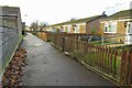Footpath behind the bungalows on Trident Drive in LU5 5PT