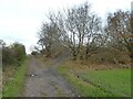 Track approaching Garswood Road & spoil heap in WN5 7TH