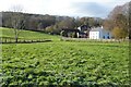 House and buildings beside Leigh Brook in WR6 5HP