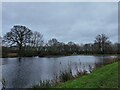 Man-made Lake northwest of Burrough Green in CB8 9NH