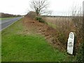 Milestone on the A162 at Saxton Grange in LS24 9QE