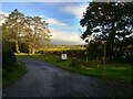 Private driveway to Foxhouses Farm Cottage, with footpath fingerpost in Nether Wyresdale