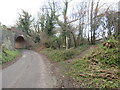 Disused railway bridge near Corfe Mullen in BH21 3EE