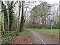 Shared path near Bournemouth University in BH12 1PH