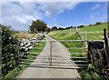 Gated road leading to Craig Faden in LL36 9NE