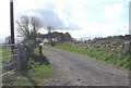 Farm road leading to Plas Bach in LL62 5LF