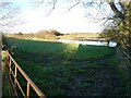 Part of the flooded River Roden just south of Shawbury in Shawbury