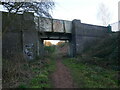 Former railway bridge over Sandy Lane in NG20 0HQ