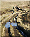 Rough road with frozen pool in CA9 3PY
