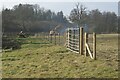 Public footpath in the Ffornwg valley seen south of Pen-y-fai in CF31 4QR