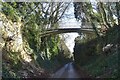 Iron footbridge over Micheldever Road in SP10 2QE