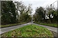Wicklewood: The Green/ Hospital Road junction in NR18 9PT