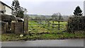 Stone stile for footpath and field gateway on SE side of Osbaldeston Lane in BB2 7LS