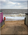 Sea view between the beach huts, Walton-On-The-Naze in CO14 8HX