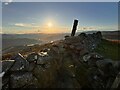 Sunset on the summit of Lee Pen in EH44 6RL