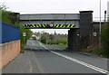 Railway bridge across Rawdon Road in Moira in DE12 6DD