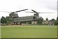 Chinook helicopter visiting Bloxham School in OX15 4HT