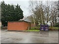 Recycling bins in a Crewe Hall car park in Weston and Crewe Green