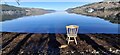 Chair on a beach, Foyers Bay, Loch Ness in IV2 6YB