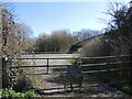Gate and footbridge over the A303 in BA22 8NA