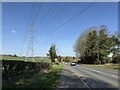 Pylon and power lines over A451 in DY10 3NY