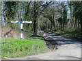 Old style signpost at Bacon Copse in SN8 4JT