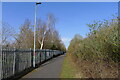 Footpath around the IKEA distribution centre, Fletton, Peterborough in PE2 9ET