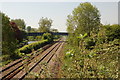 Road bridge over the railway and canal at Little Bedwyn in SN8 3JW