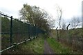 Cycle path beside the railway in S71 4AQ