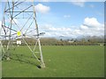 Pylon by the B4422 in Llangristiolus Community