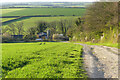 Track and farmland, Spetisbury in DT11 9DE