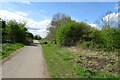 Cycle path heading west towards Conisbrough Viaduct in DN4 9LS