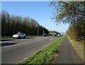 Cycle path beside the A27 westbound in BN7 3JH