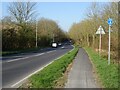Cycle route 90 beside the A277 westbound in BN7 3JH