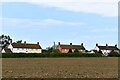 Whatfield: Houses in Naughton Road seen from Whatfield Road in IP7 6RZ