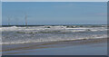 Teesside Offshore Wind Farm seen from Coatham Sands, Redcar in Coatham Ward