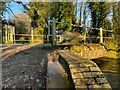 Crossing the River Arle in SO24 9EX