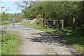 Junction of track and footpath in SA67 8JE