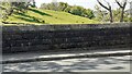 Western parapet of bridge taking Trawden Road over Colne Water in BB8 7BH