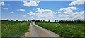 Lane rising towards the junction at Green Farm in IP19 9AE