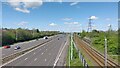 View from Fairy Lane road bridge over M60, Sale Moor in M33 2JN