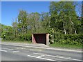 Bus stop and shelter on Salter's Lane (B1280) in DH6 3QS