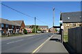 Bus stop and shelter on Front Street (B1279), Wheatley Hill in DH6 3JQ