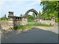 Former archway entrance to Beechwood Hall in WA13 0AT