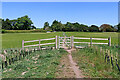 Footpath gate west of Trysull in Staffordshire in WV5 7EX