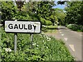 Gaulby village sign along Norton Lane in LE7 9LP