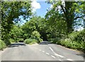 Road junction on Poyntington Down in DT9 4LW
