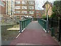 University footbridge over Hogsmill River in KT1 2SE