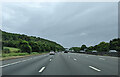 On the M5 heading north-east, going up hill in BS21 6QT