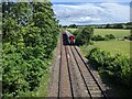 South-bound train near Coed More in HR2 9AW
